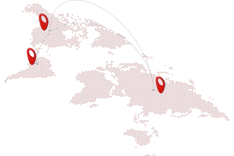 map with location pins